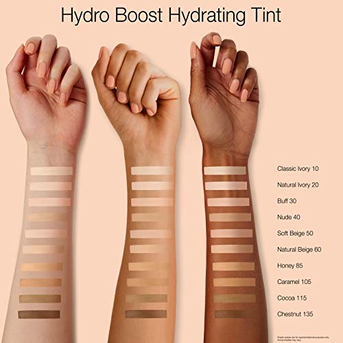 Neutrogena Hydro Boost Hydrating Tint 105 Caramel (Pack of 2) - Lightweight Liquid Foundation with Hyaluronic Acid