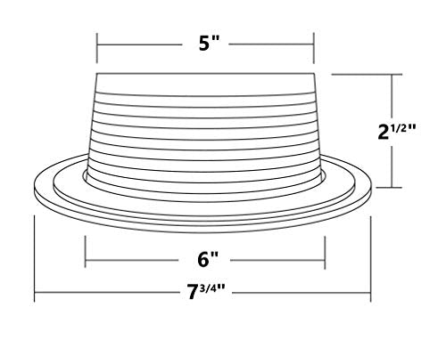 NICOR 6-Inch White Baffle Trim - Maximum 150W Lamp Rating