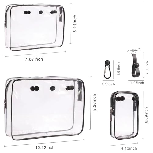 MaxSimple Clear Beach Tote Bag Set with Waterproof Insert Bags & Key Holders
