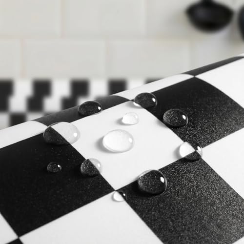 94-Inch Checkered Peel and Stick Bulletin Board Trim - Waterproof PVC for Home & Classroom Decor