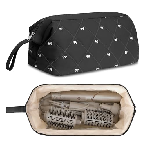 Quilted Travel Bag for Shark FlexStyle & Dyson Airwrap - Black