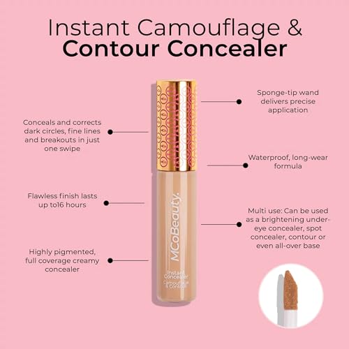 MCoBeauty Instant Concealer Camouflage & Contour - Ivory, 1.01 Fl Oz