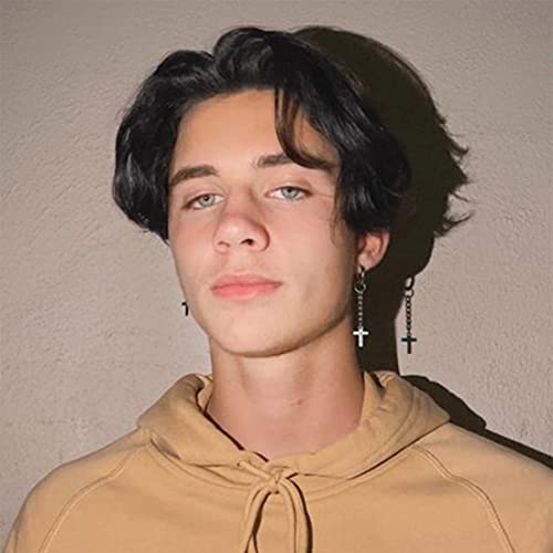 Short Black Wig for Men - Natural Look, Heat Resistant, Adjustable Cap