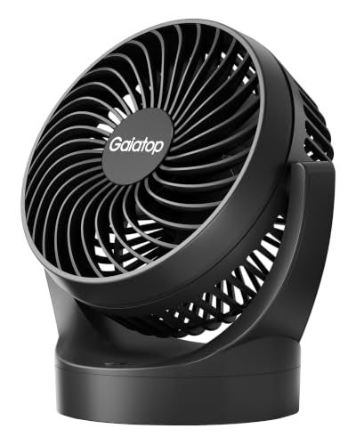 Gaiatop Portable USB Desk Fan | 3-Speed Rechargeable, 19H Runtime, Quiet Operation