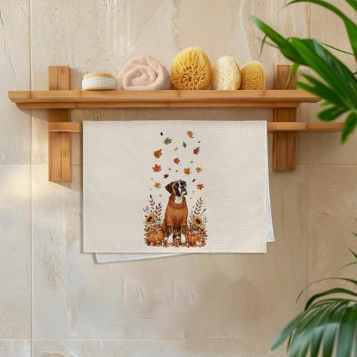 Funny Boxer Dog Kitchen Towels - 16x24 Microfiber Hand Towels