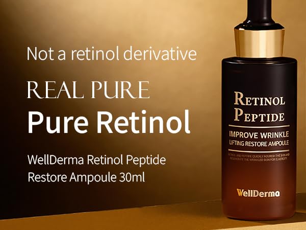 WELLDERMA Retinol Peptide Serum 30mL - Hydrating & Balancing Face Ampoule with Collagen & Niacinamide