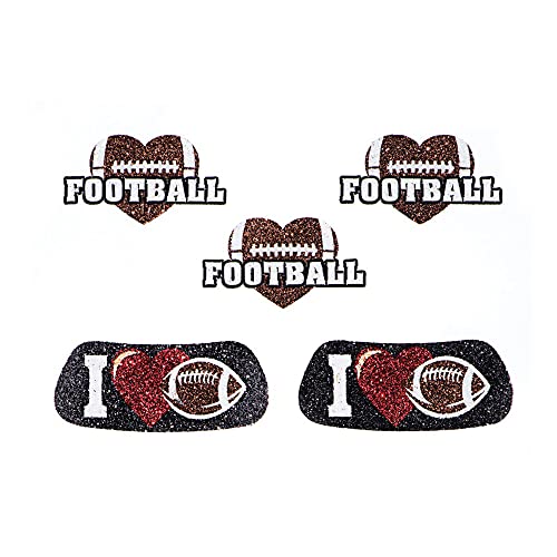 Anderson's I Love Football Eyeblack and Body Decal Set - 10 Piece Kit