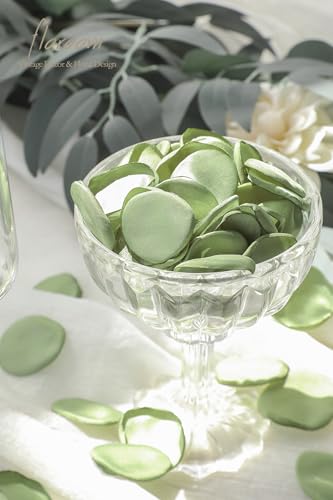 300 Sage Green Faux Silk Rose Petals for Weddings & Events
