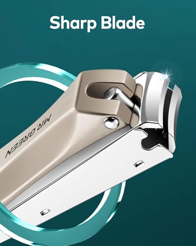 MR.GREEN M-1210plus Nail Clippers for Thick Nails - Professional Stainless Steel Cutter with Catcher