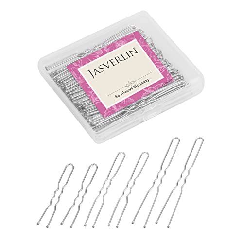 JASVERLIN U Shaped Bobby Hair Pins - 150 Pcs Assorted Sizes