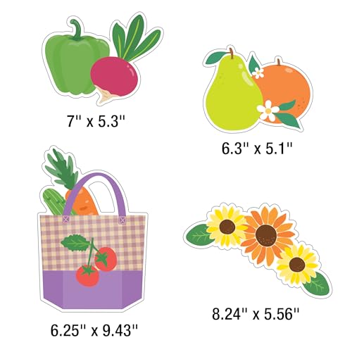 Carson Dellosa Freshly Picked Friends 41pc Classroom Bulletin Board Set