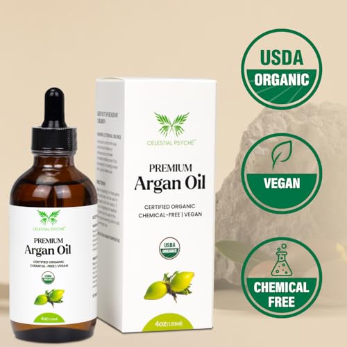 Argan Oil 4 oz - 100% Pure Organic Cold-Pressed Hair & Skin Moisturizer