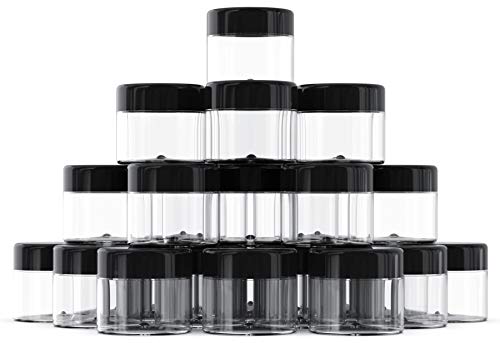 MABUA 60-Pack 1oz Plastic Storage Containers with Lids - Leak-Proof Jars for Cosmetics, Food & More
