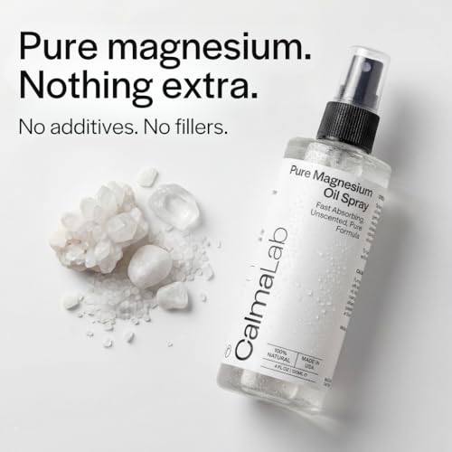 CalmaLab Pure Magnesium Oil Spray for Sleep, Feet & Muscle Recovery, 4oz