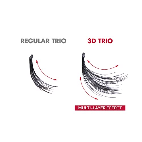 i-ENVY Medium Black 3D Triple Lashes - Reusable False Eyelash Clusters