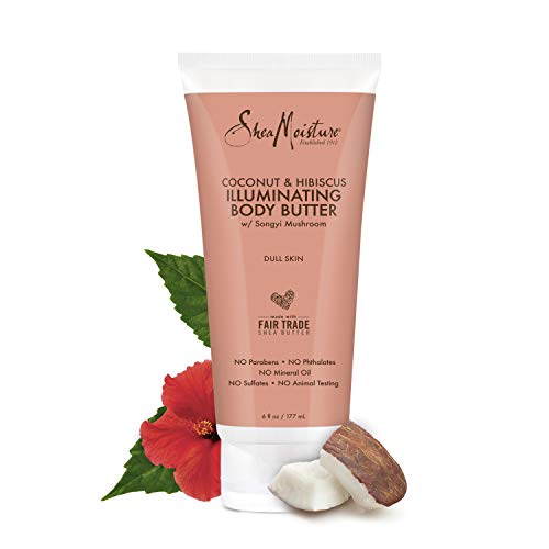SheaMoisture Coconut & Hibiscus Body Butter - Hydrating Skin Care (6 oz)
