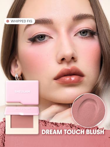 SHEGLAM Dream Touch Blush Powder - 018 Whipped Fig, Long-Lasting & Blendable
