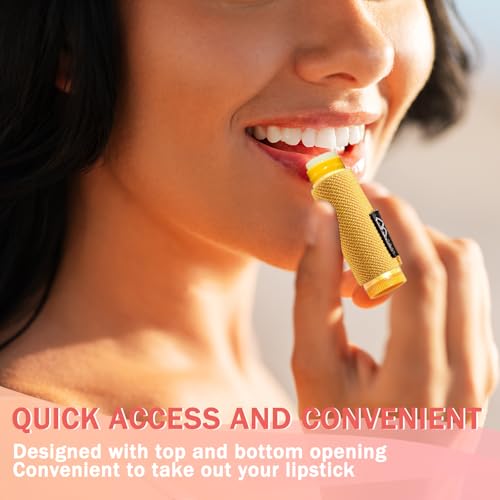 Lip Balm Holder Keychain by WK IEASON - Secure Elastic Sleeve
