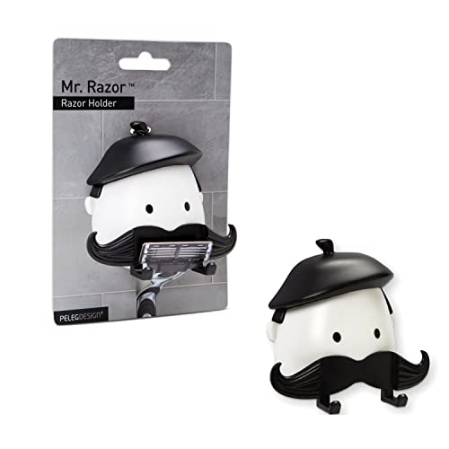 PELEG Design Mr. Razor Suction Cup Razor Holder for Shower and Bathroom