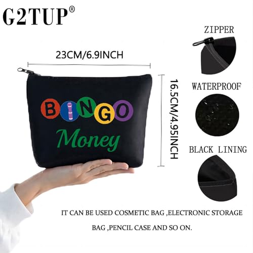 G2TUP Funny Bingo Game Lover Gift Zipper Cosmetic Toiletry Bag - Black