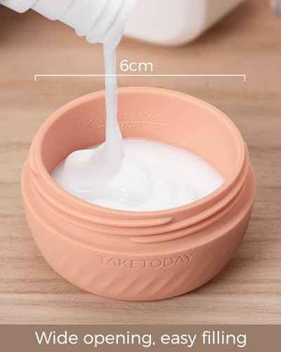 TakeToday 3oz Leak-Proof Silicone Travel Containers, 4-Pack - TSA Approved