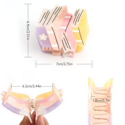Book Acetate Hair Claw Clip - Cute Design for Girls & Women