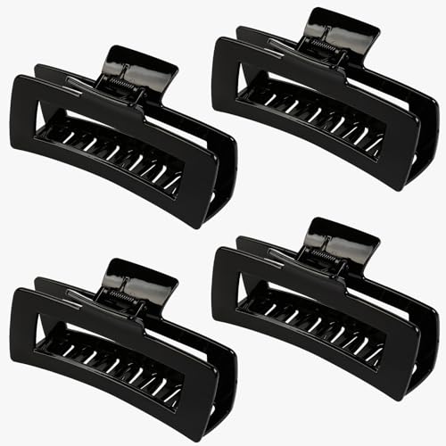TEBIEKOY 5-Inch Extra Large Hair Claw Clips for Thick Hair, 4 Pack