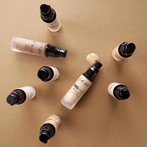 L.A. Girl PRO.Matte Foundation - Light Tan GLM676, 2-Pack Long-Lasting