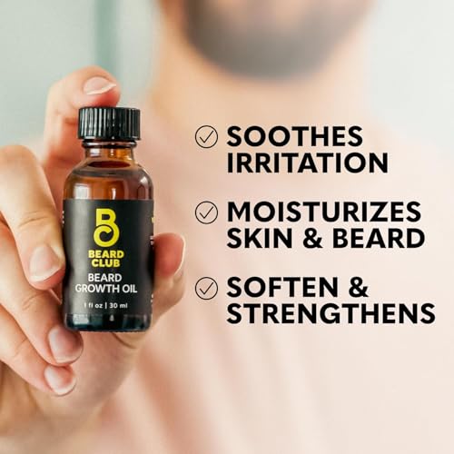 Beard Club Derma Roller & Beard Growth Oil - Microneedling & Nourishing Beard Care