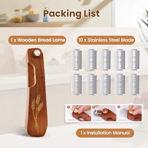 Professional Wooden Bread Lame Scoring Tool for Sourdough