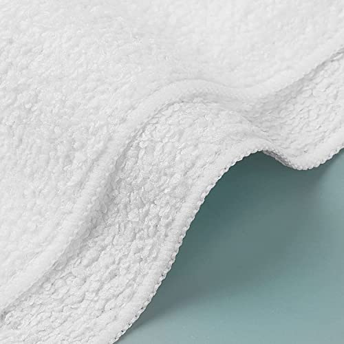 Orighty Microfiber Washcloths - 50 Pack, 12x12 Inch White Towels