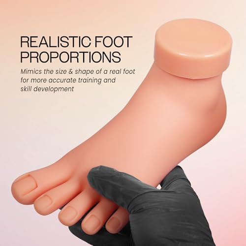 Venuse Practice Foot Model - Flexible Silicone Nail Art Training Foot