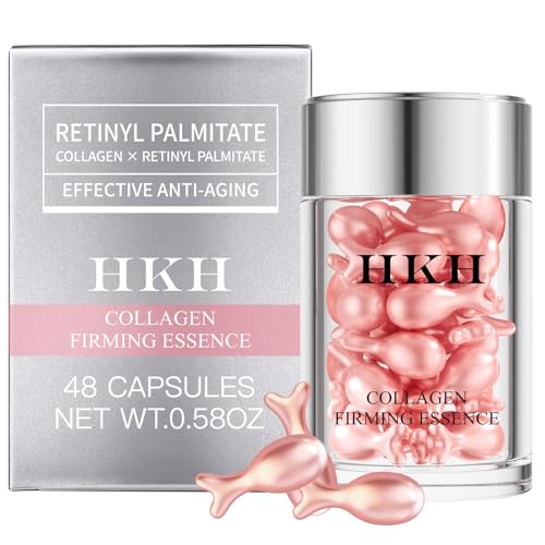 HKH Retinol Serum Capsules for Face - Anti-Aging Night Skincare, 48 Count, Travel-Friendly, Hydrating & Firming