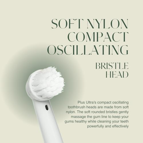 Plus Ultra Eco-Friendly Replacement Heads for Oral-B, Soft Bristles