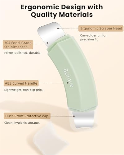 Boloye Dual-Head Blackhead Remover Tool - Stainless Steel Face Scraper