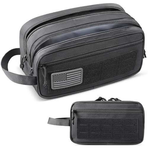 RXW Tactical Toiletry Bag for Men - Compact Black Travel Organizer