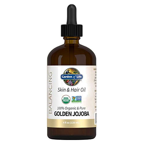 Garden of Life 100% Organic Cold Pressed Golden Jojoba Oil for Skin & Hair