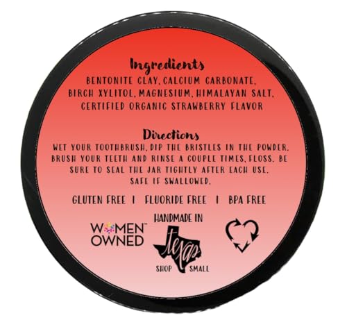 Simply Sooney Remineralizing Vegan Tooth Powder - Strawberry, 1.5oz