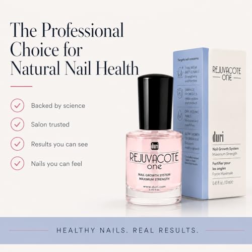 Duri Rejuvacote 1 Nail Growth System - Maximum Strength Nail Strengthener for Damaged Nails from Gel, Acrylic Manicure | Grow Long Natural Fingernails Fast - Rejuvacare Nail Hardener - 0.45 fl. oz.