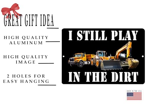 Funny Heavy Equipment Operator Metal Tin Sign - 12x8" Wall Decor