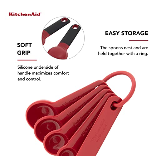 KitchenAid 5-Piece Measuring Spoon Set - Accurate & Dishwasher Safe
