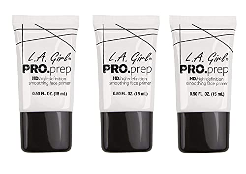 L.A. Girl High Definition Face Primer with Vitamin E - Pack of 3 (0.5 Fl Oz Each)