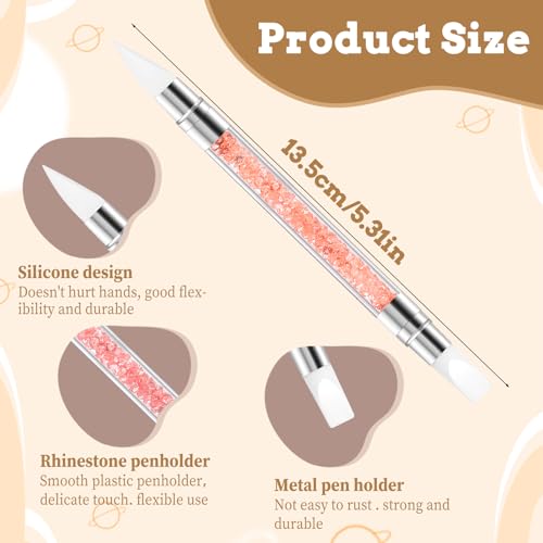8 Pcs Dual-Head Silicone Nail Art Brushes for Manicure