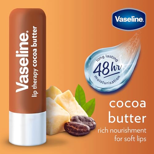 Vaseline Lip Therapy Cocoa Butter Twin Pack - 48 Hour Moisturization