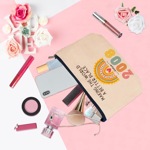 18th Birthday Makeup Bag for Girls - 2008 Milestone Gift for Her