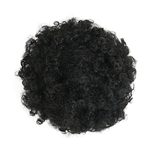 STARSPLUS Afro Puff Drawstring Ponytail 8 Inch 1B# Kinky Curly Hair Extension