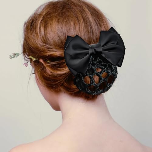 10PCS Bowknot Hair Nets for Women - Stylish Snood Hair Accessories