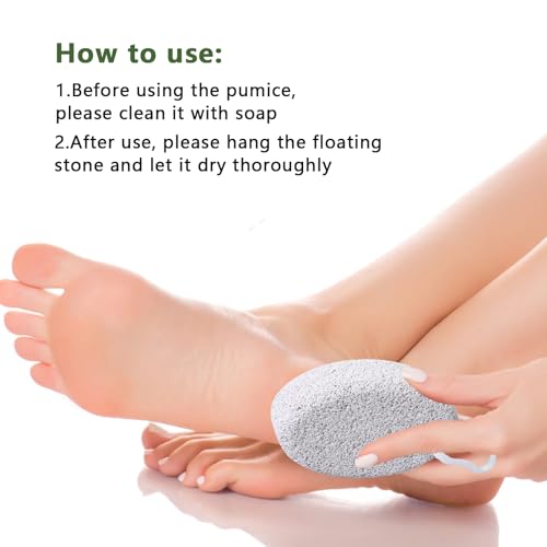 4-Pack Natural Pumice Stone Set for Feet & Hands - Callus Remover