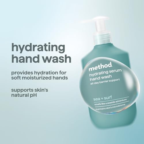 Method Hydrating Hand Wash Sea + Surf, 10 Fl Oz (Pack of 3) - Moisturizes & Soothes