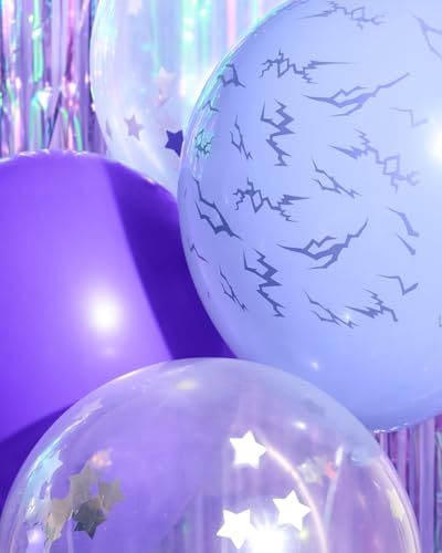Kpop Party Balloons Set - 24 Iridescent Purple Latex Balloons